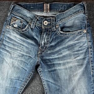 Silver 925 Series Gordie Jeans Mens 32x33.5 Blue Denim Cotton Western Glove Work